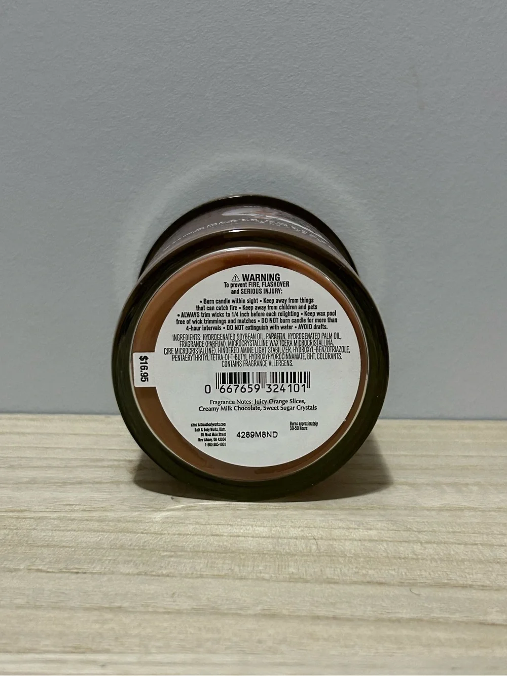 NEW Bath & Body Works Chocolate Covered Orange Scented Candle - Picture 2 of 3